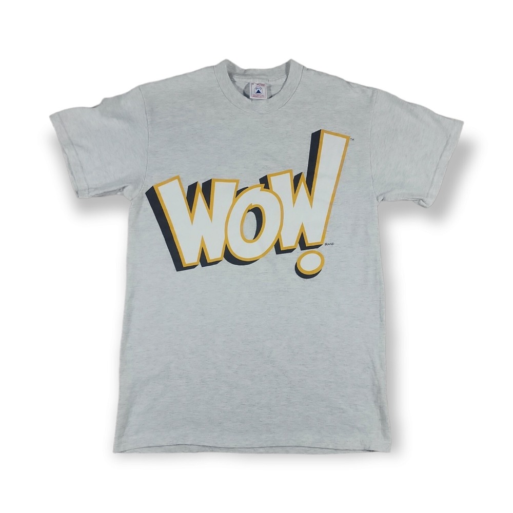 Vintage Delta WOW! Brand Gray Crew‎ Neck T Shirt Men's Size Medium